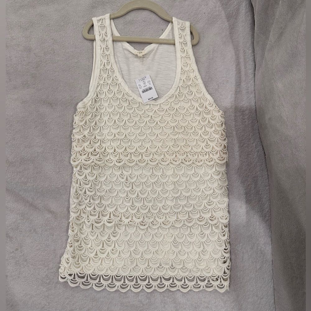 J Crew tank top size XS new with tags cream